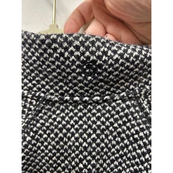 T By Talbots Womens M Black & White Houndstooth Full-Zip Jacket - Picture 6 of 9